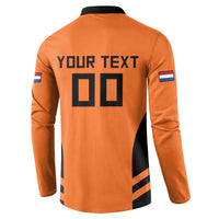 Custom Netherlands Football 2026 Button Sweatshirt Oranje Lion Special Style