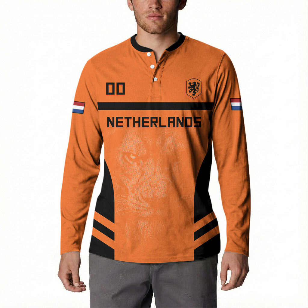 Custom Netherlands Football 2026 Button Sweatshirt Oranje Lion Special Style