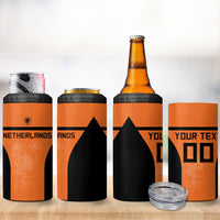 Custom Netherlands Football 2026 4 in 1 Can Cooler Tumbler Oranje Lion Special Style