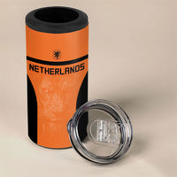 Custom Netherlands Football 2026 4 in 1 Can Cooler Tumbler Oranje Lion Special Style