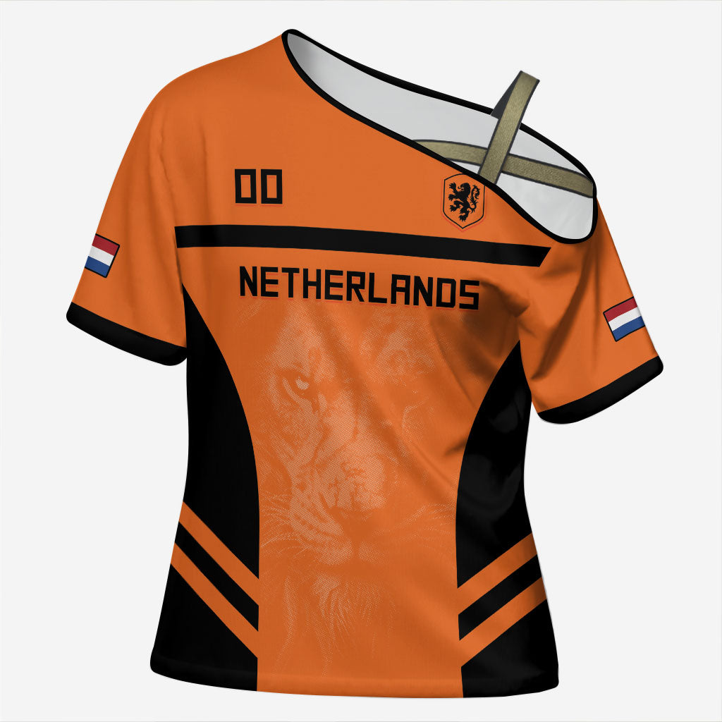 Custom Netherlands Football 2026 Cross Shoulder Shirt Oranje Lion Special Style