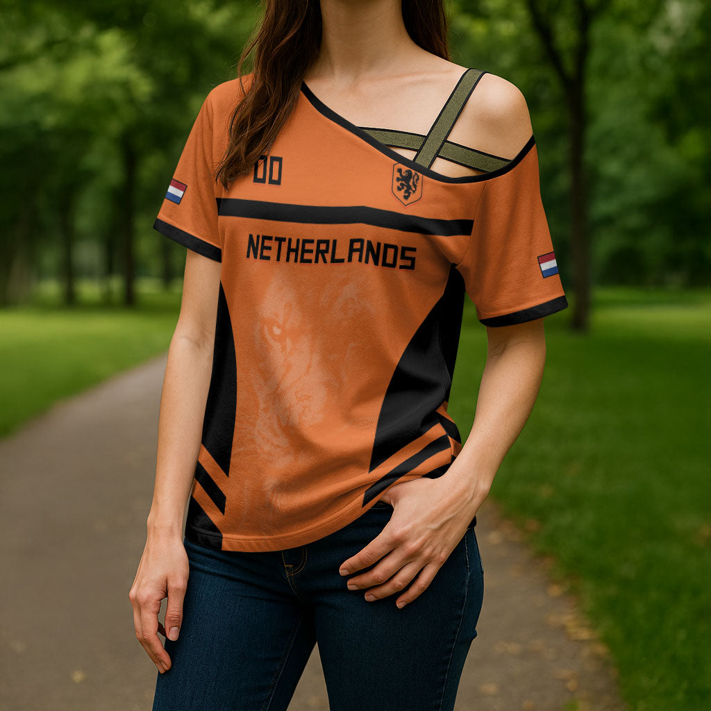 Custom Netherlands Football 2026 Cross Shoulder Shirt Oranje Lion Special Style