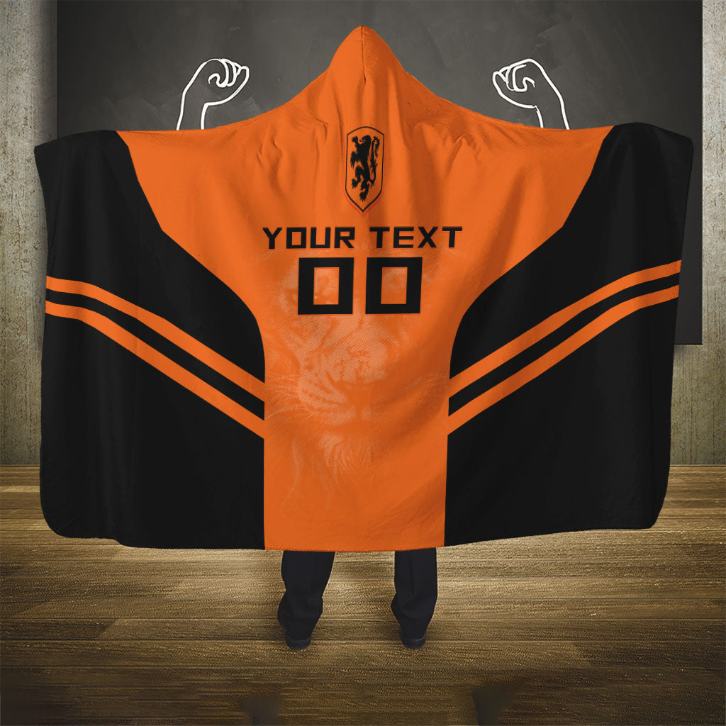 Custom Netherlands Football 2026 Hooded Blanket Oranje Lion Special Style
