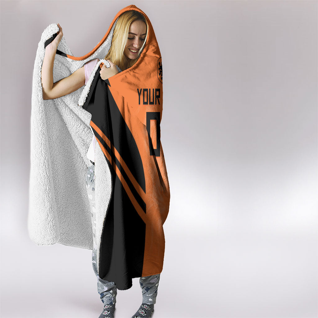 Custom Netherlands Football 2026 Hooded Blanket Oranje Lion Special Style