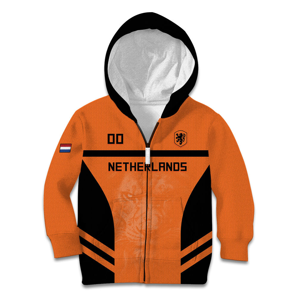 Custom Netherlands Football 2026 Kid Hoodie Oranje Lion Special Style