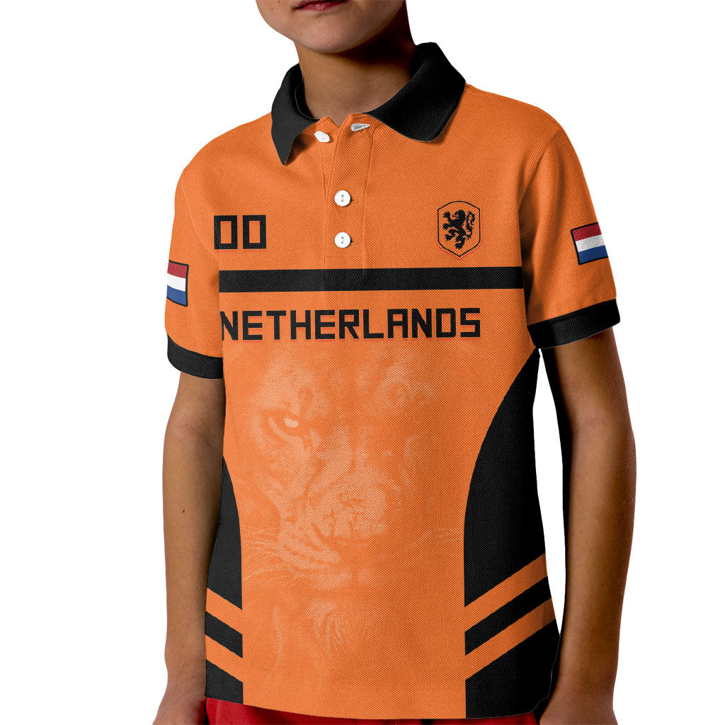 Custom Netherlands Football 2026 Kid Polo Shirt Oranje Lion Special Style