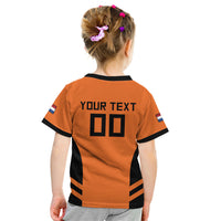Custom Netherlands Football 2026 Kid T Shirt Oranje Lion Special Style