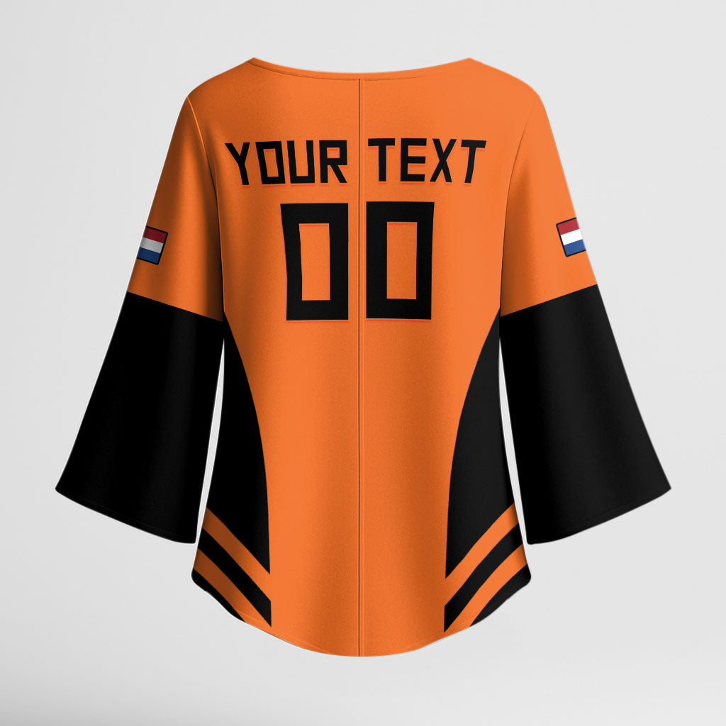 Custom Netherlands Football 2026 Kimono Sleeve Blouse Oranje Lion Special Style