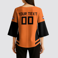 Custom Netherlands Football 2026 Kimono Sleeve Blouse Oranje Lion Special Style