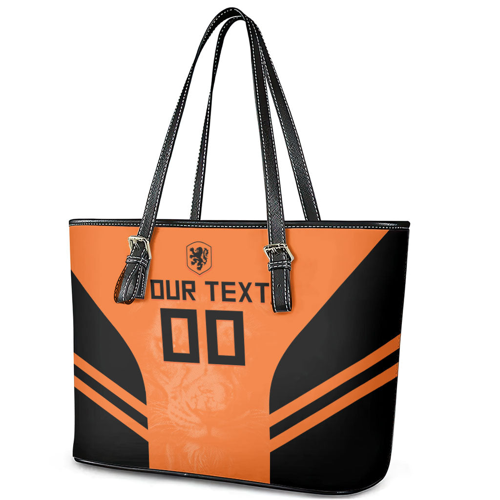 Custom Netherlands Football 2026 Leather Tote Bag Oranje Lion Special Style