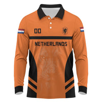 Custom Netherlands Football 2026 Long Sleeve Polo Shirt Oranje Lion Special Style