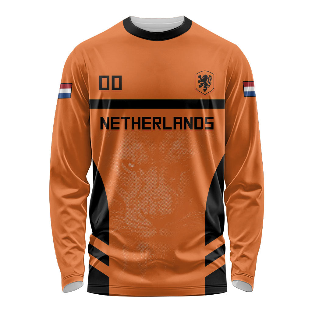 Custom Netherlands Football 2026 Long Sleeve Shirt Oranje Lion Special Style