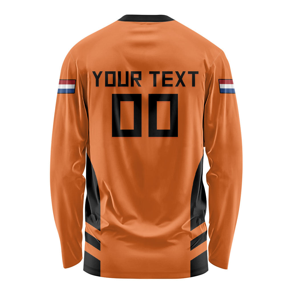 Custom Netherlands Football 2026 Long Sleeve Shirt Oranje Lion Special Style