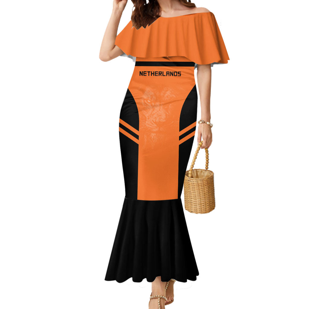 Custom Netherlands Football 2026 Mermaid Dress Oranje Lion Special Style