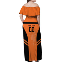 Custom Netherlands Football 2026 Off Shoulder Maxi Dress Oranje Lion Special Style