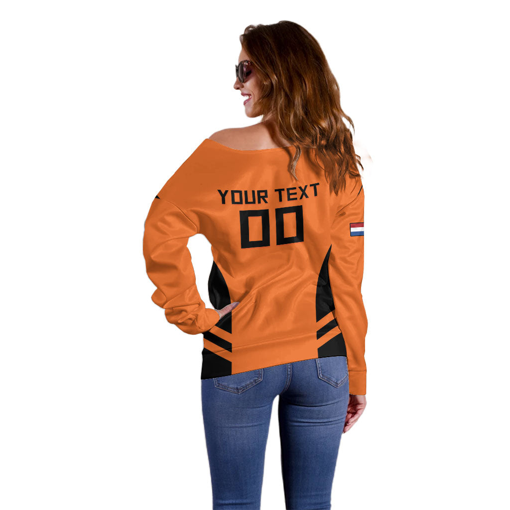 Custom Netherlands Football 2026 Off Shoulder Sweater Oranje Lion Special Style