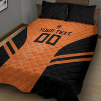 Custom Netherlands Football 2026 Quilt Bed Set Oranje Lion Special Style