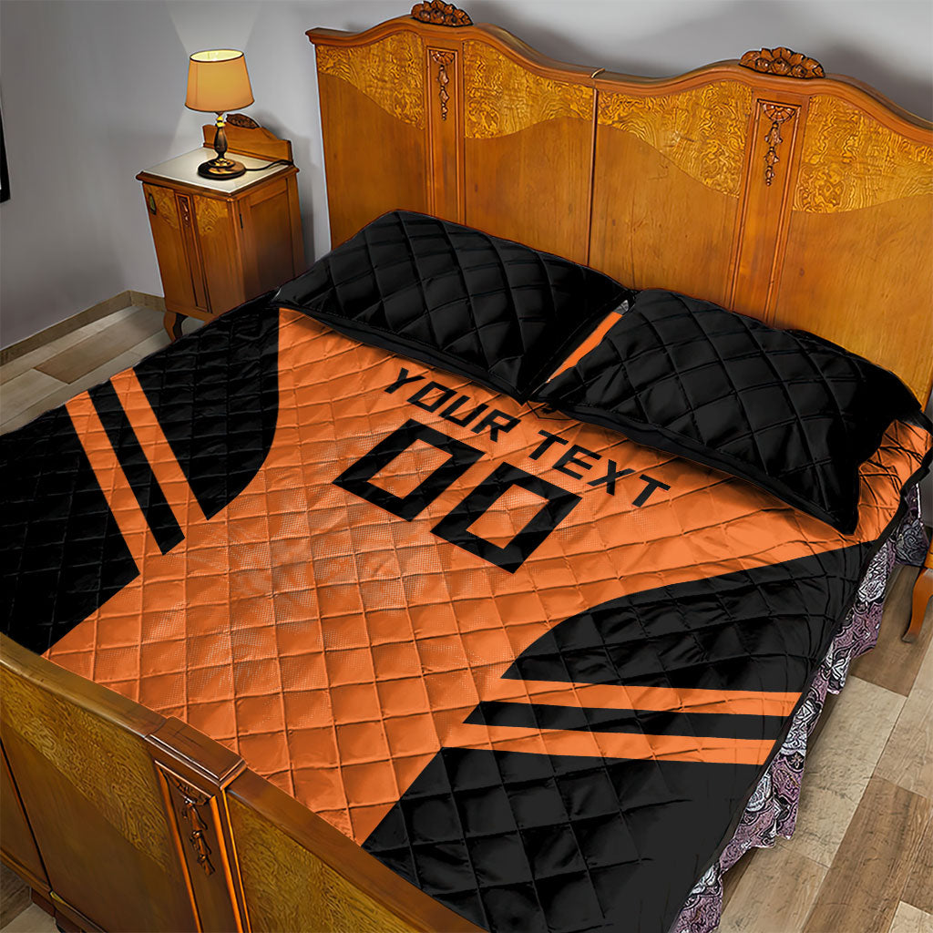 Custom Netherlands Football 2026 Quilt Bed Set Oranje Lion Special Style