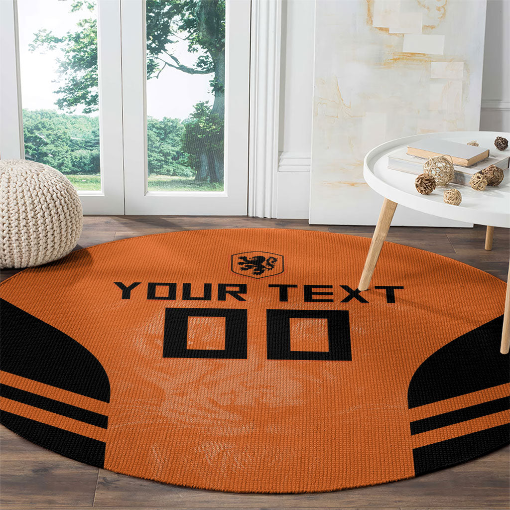 Custom Netherlands Football 2026 Round Carpet Oranje Lion Special Style