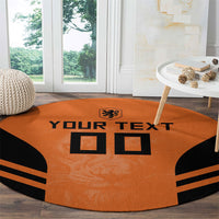 Custom Netherlands Football 2026 Round Carpet Oranje Lion Special Style