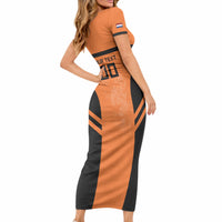 Custom Netherlands Football 2026 Short Sleeve Bodycon Dress Oranje Lion Special Style LT05