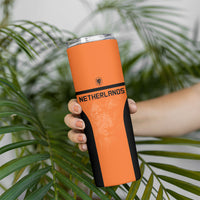 Custom Netherlands Football 2026 Skinny Tumbler Oranje Lion Special Style