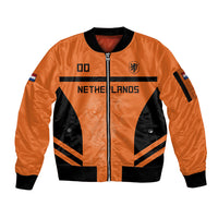 Custom Netherlands Football 2026 Sleeve Zip Bomber Jacket Oranje Lion Special Style
