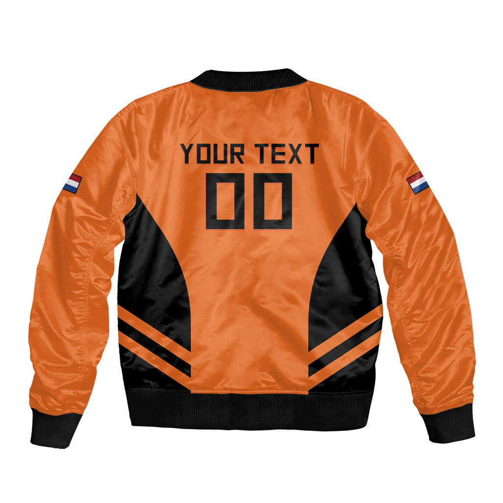 Custom Netherlands Football 2026 Sleeve Zip Bomber Jacket Oranje Lion Special Style