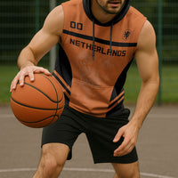 Custom Netherlands Football 2026 Sleeveless Hoodie Oranje Lion Special Style