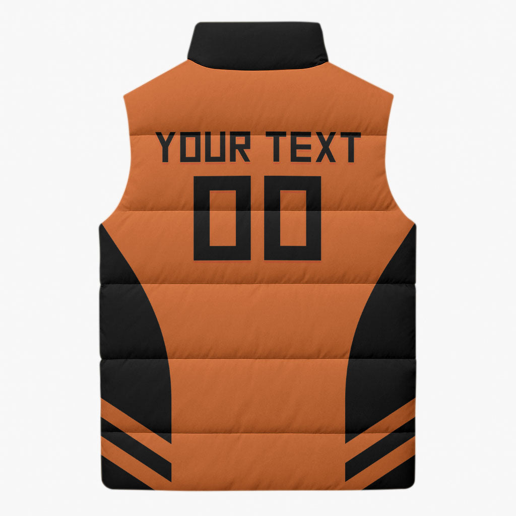 Custom Netherlands Football 2026 Sleeveless Puffer Jacket Oranje Lion Special Style