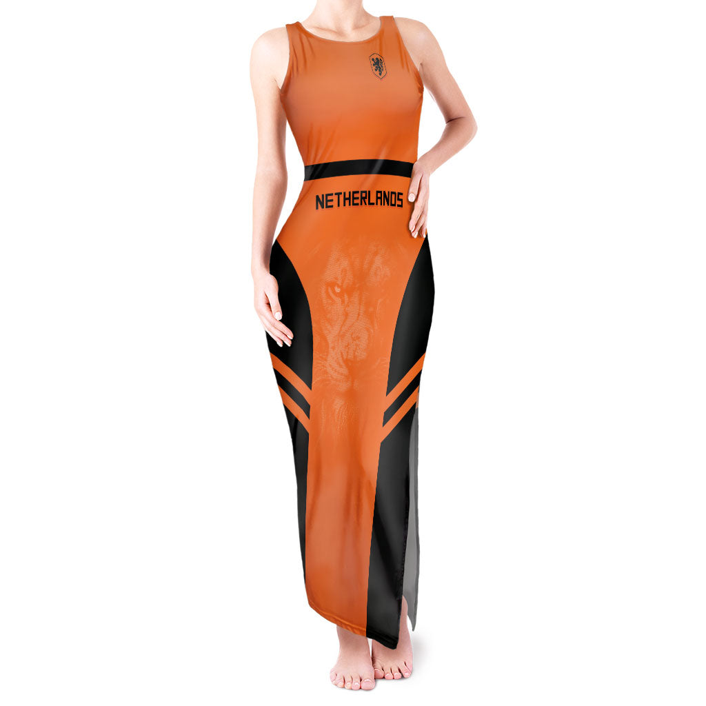 Custom Netherlands Football 2026 Tank Maxi Dress Oranje Lion Special Style
