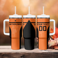 Custom Netherlands Football 2026 Tumbler With Handle Oranje Lion Special Style