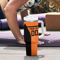 Custom Netherlands Football 2026 Tumbler With Handle Oranje Lion Special Style