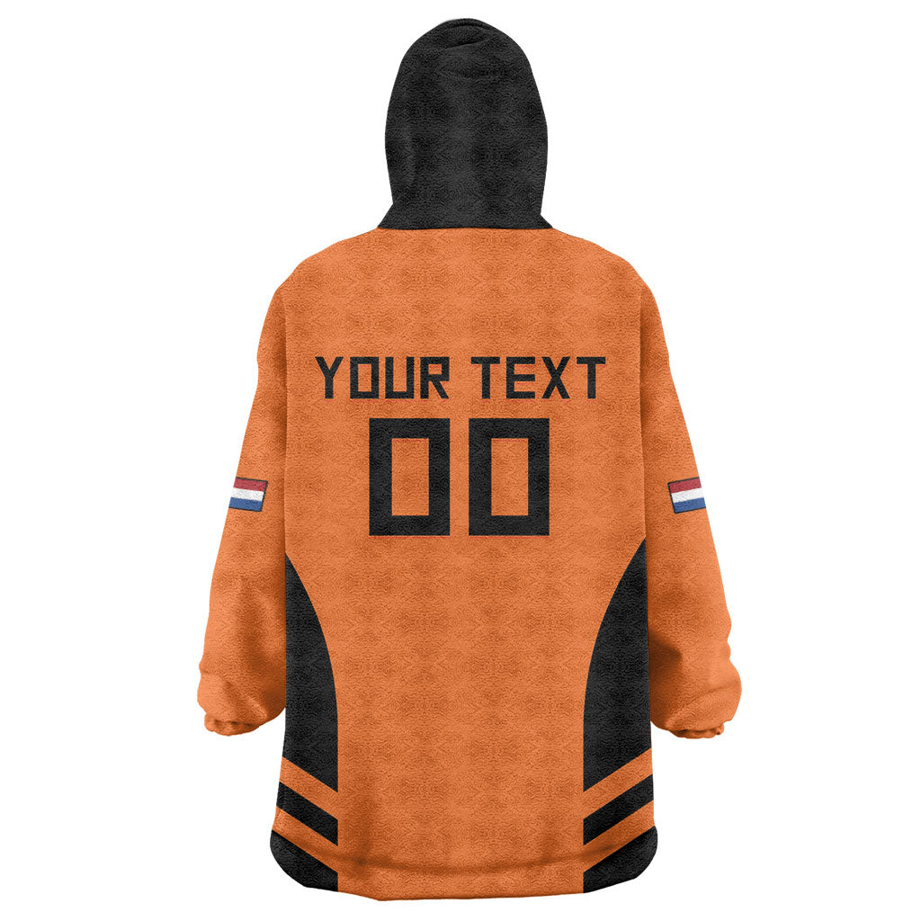 Custom Netherlands Football 2026 Wearable Blanket Hoodie Oranje Lion Special Style