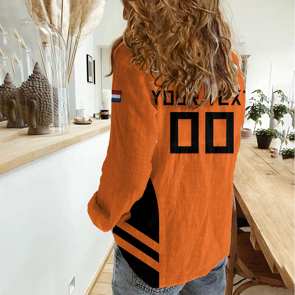 Custom Netherlands Football 2026 Women Casual Shirt Oranje Lion Special Style