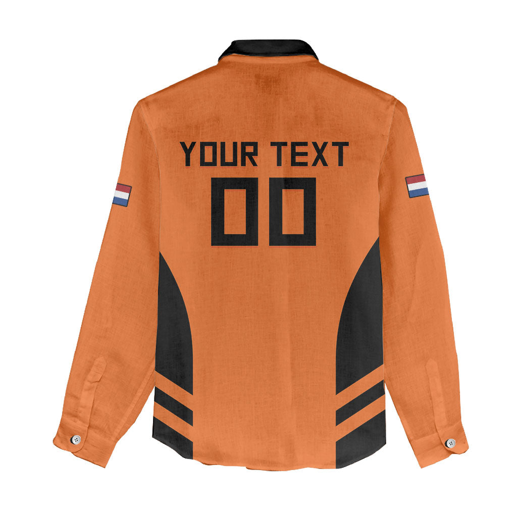 Custom Netherlands Football 2026 Women Casual Shirt Oranje Lion Special Style