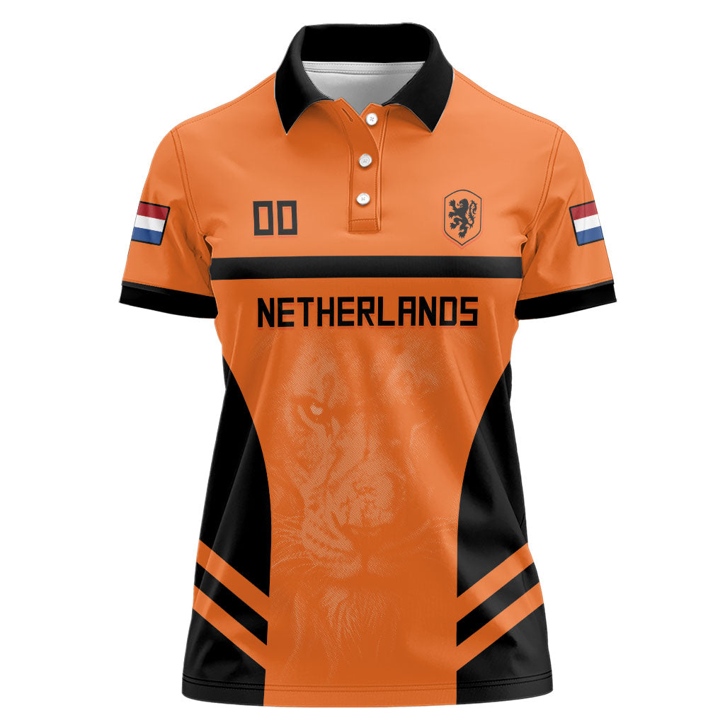 Custom Netherlands Football 2026 Women Polo Shirt Oranje Lion Special Style