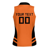 Custom Netherlands Football 2026 Women Sleeveless Polo Shirt Oranje Lion Special Style