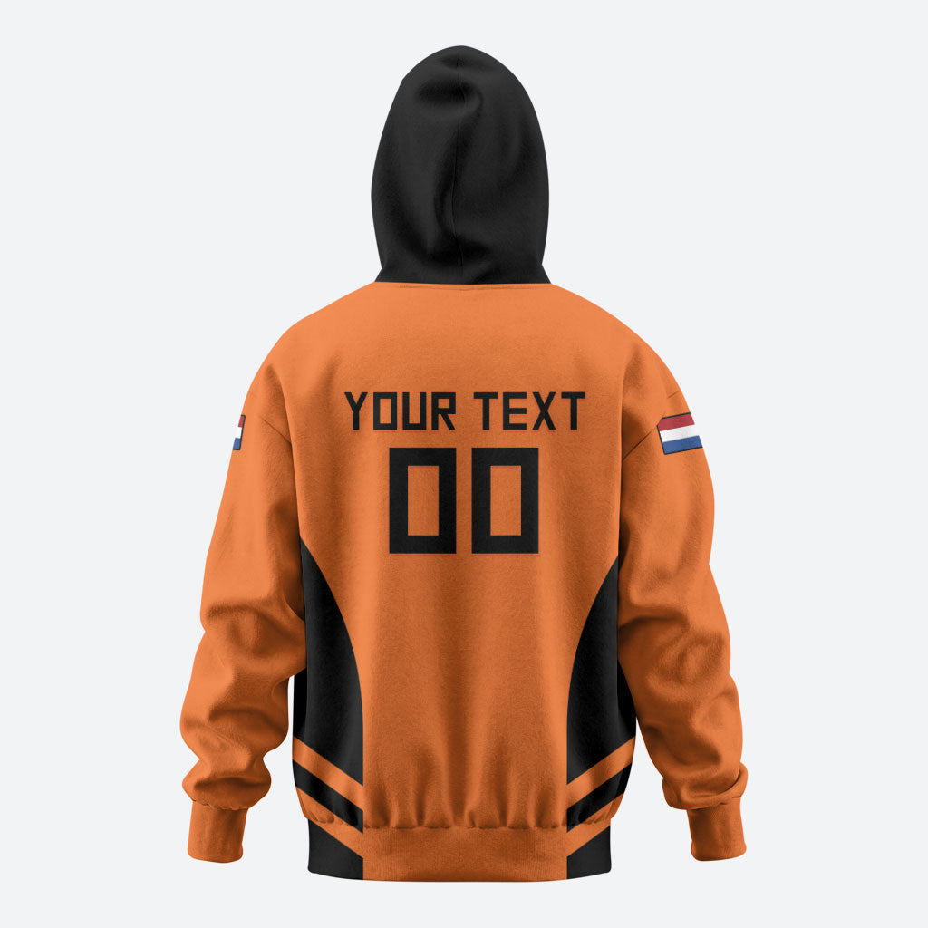 Custom Netherlands Football 2026 Zip Hoodie Oranje Lion Special Style