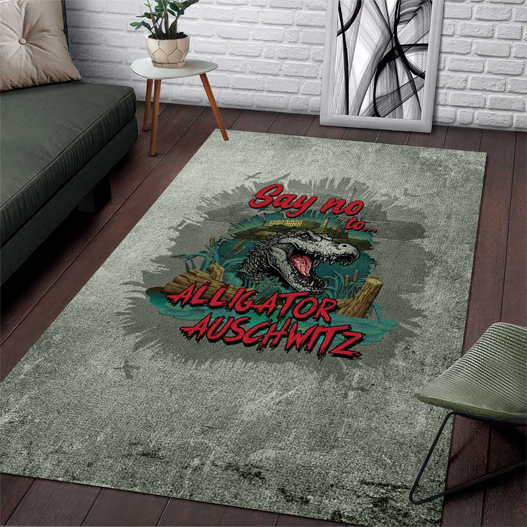 Say No To Alligator Auschwitz Area Rug - Wonder Print Shop