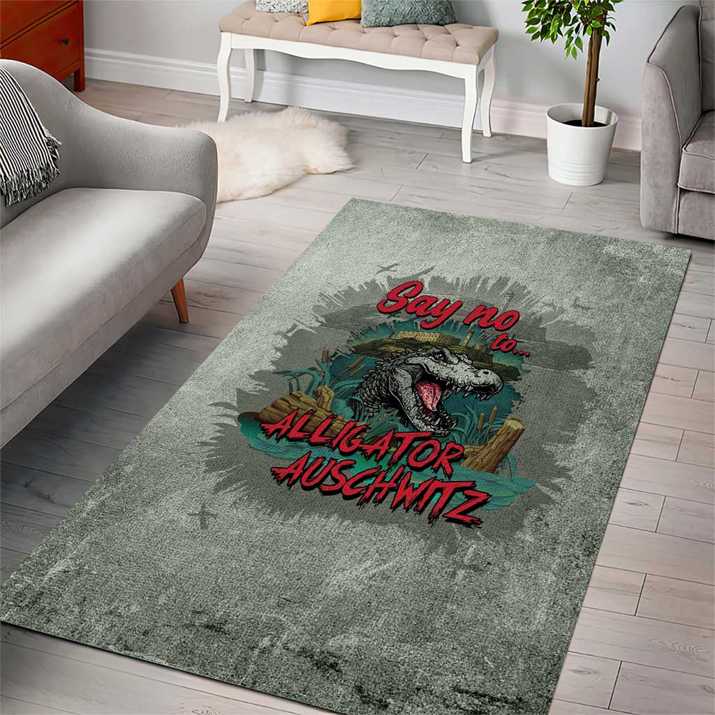 Say No To Alligator Auschwitz Area Rug - Wonder Print Shop