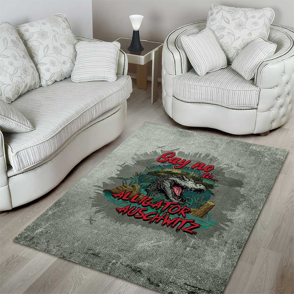 Say No To Alligator Auschwitz Area Rug - Wonder Print Shop