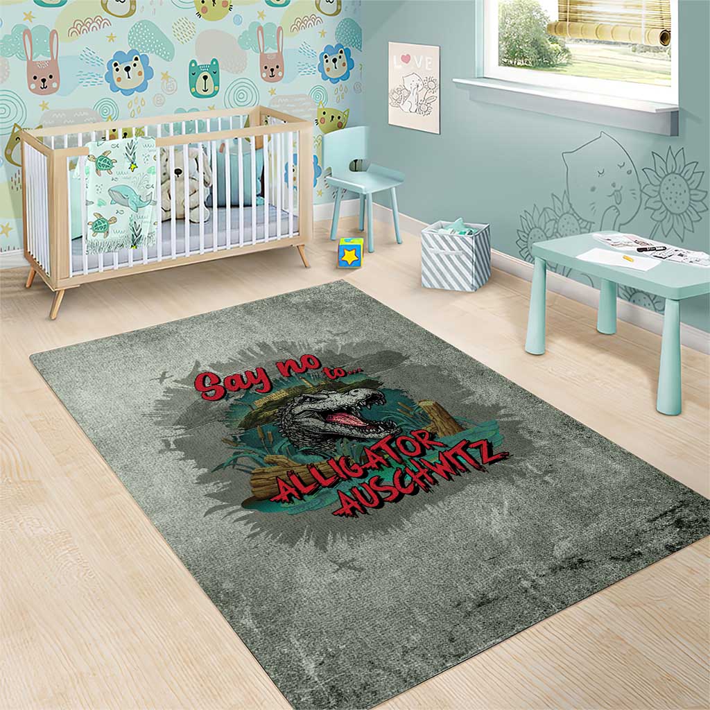 Say No To Alligator Auschwitz Area Rug - Wonder Print Shop