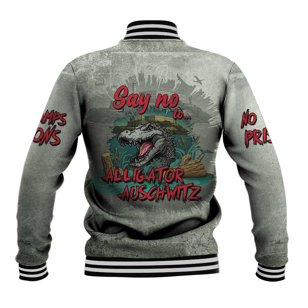Say No To Alligator Auschwitz Baseball Jacket - Wonder Print Shop