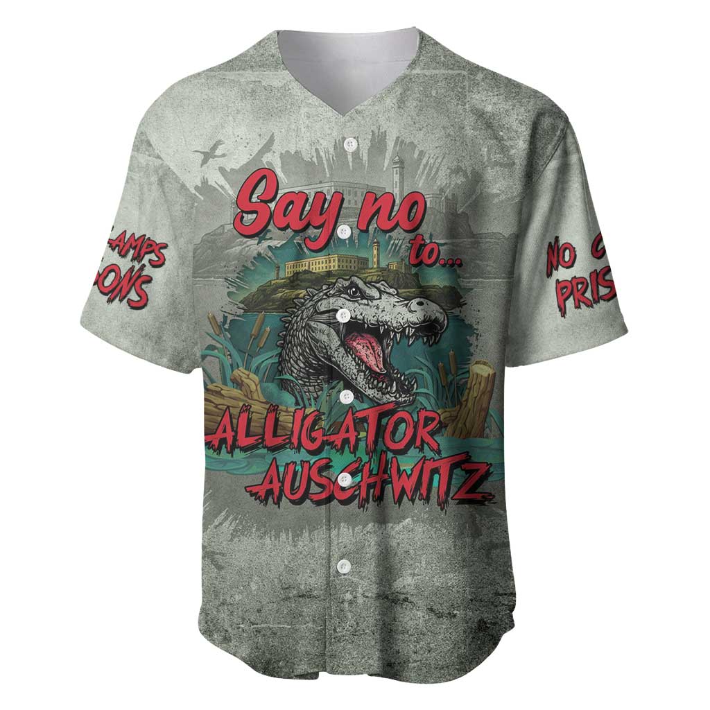 Say No To Alligator Auschwitz Baseball Jersey - Wonder Print Shop