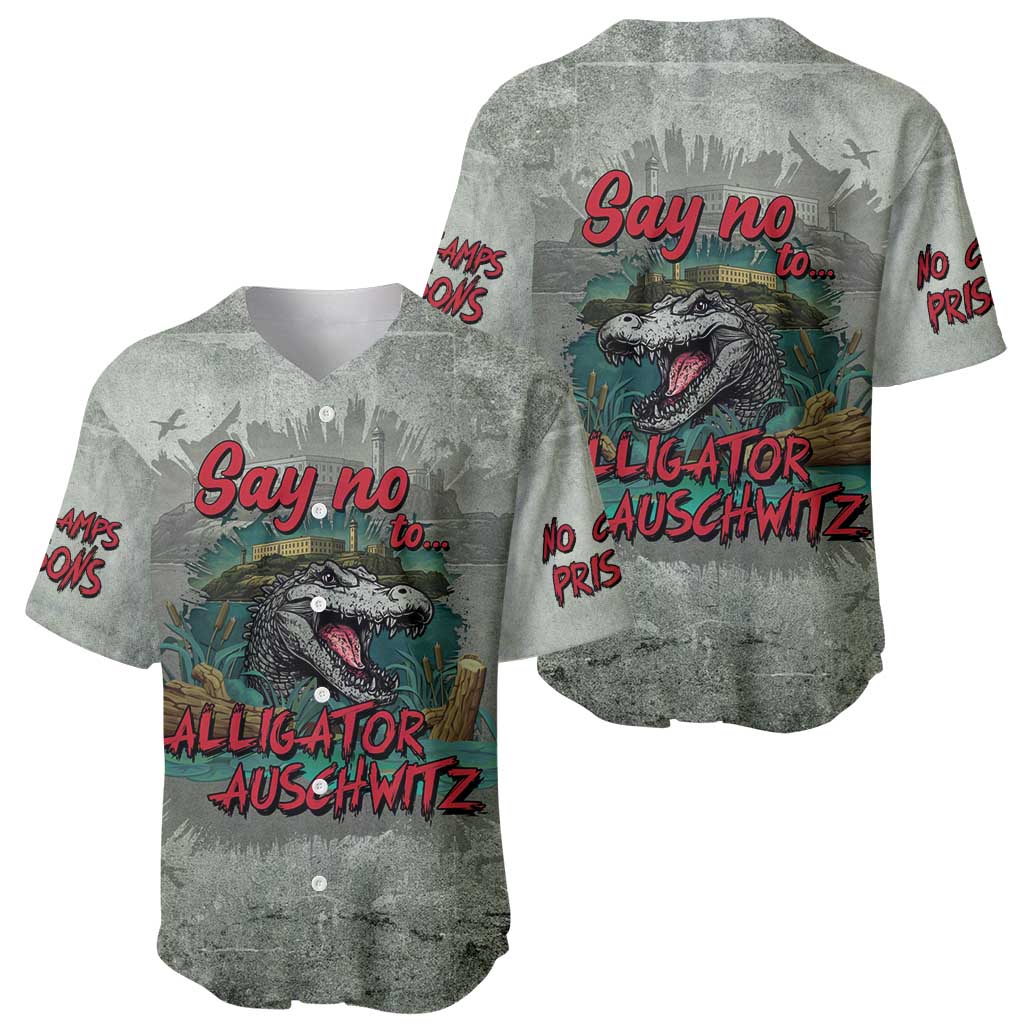 Say No To Alligator Auschwitz Baseball Jersey - Wonder Print Shop