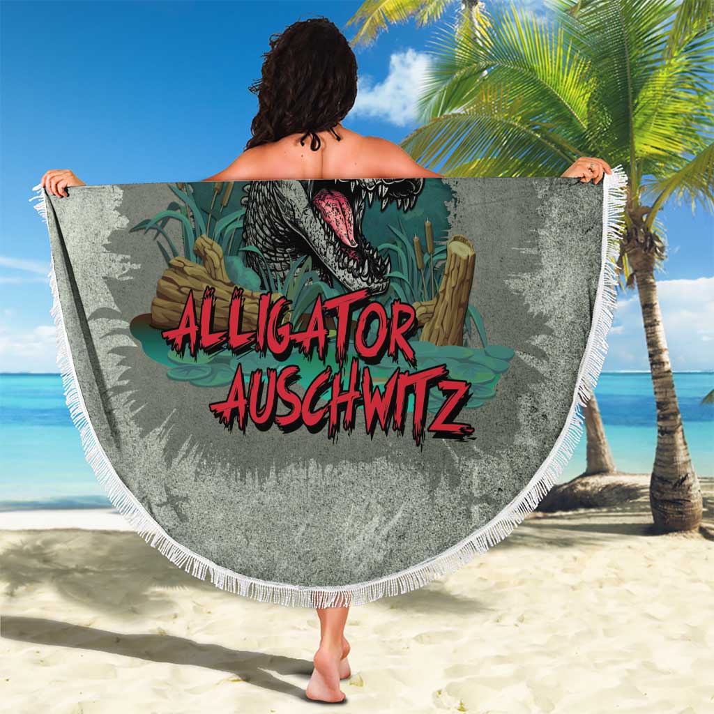 Say No To Alligator Auschwitz Beach Blanket - Wonder Print Shop