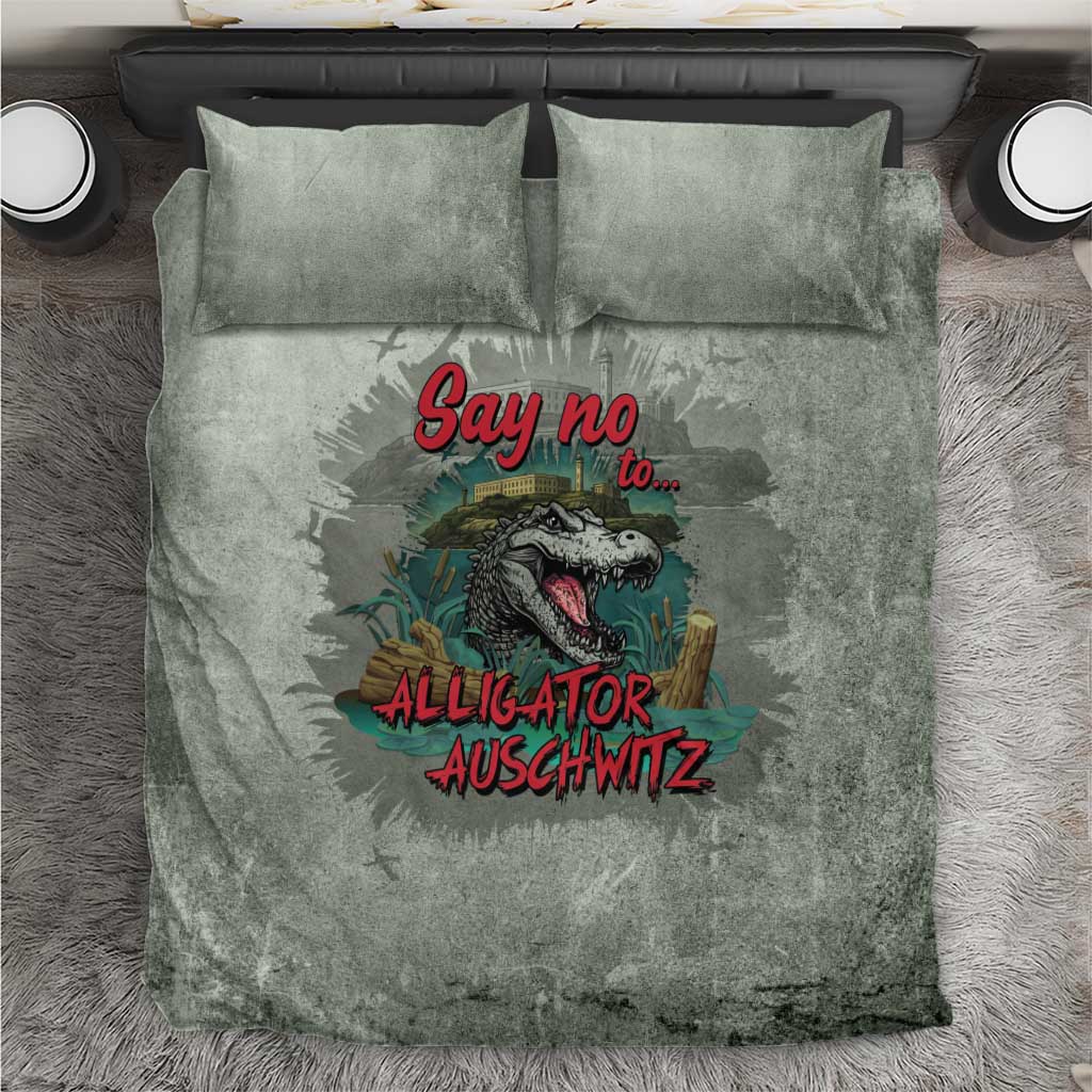 Say No To Alligator Auschwitz Bedding Set - Wonder Print Shop