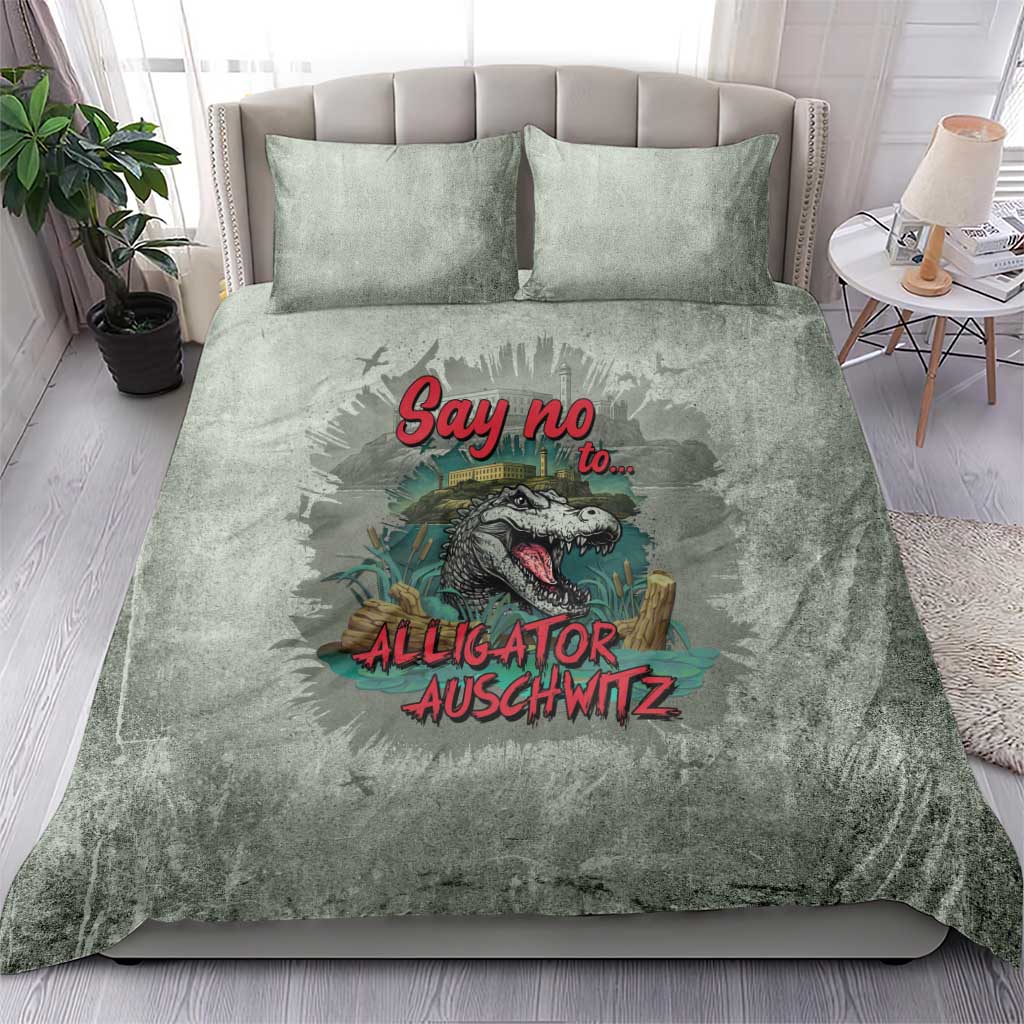 Say No To Alligator Auschwitz Bedding Set - Wonder Print Shop