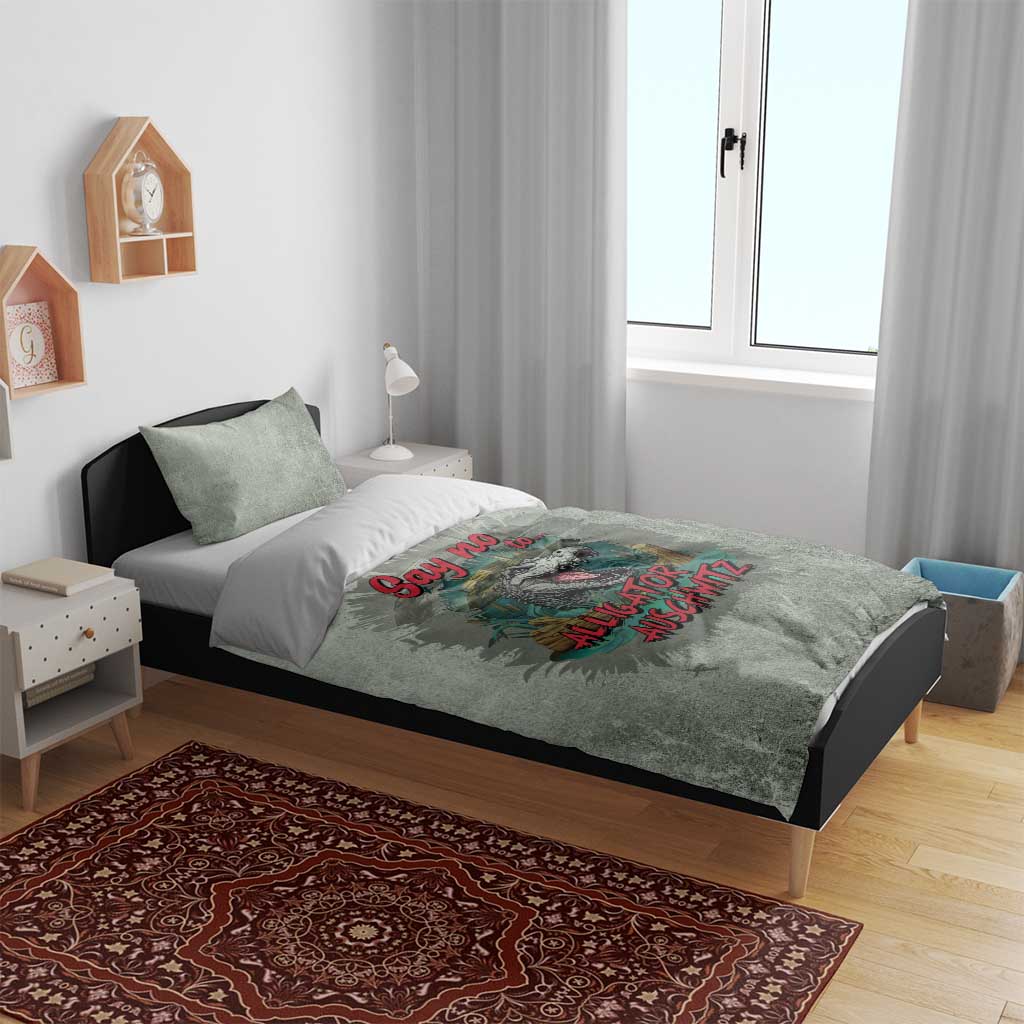 Say No To Alligator Auschwitz Bedding Set - Wonder Print Shop